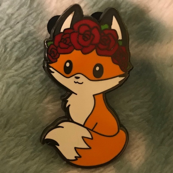 Tee Turtle Jewelry 320 Flower Crown Fox Pin Poshmark